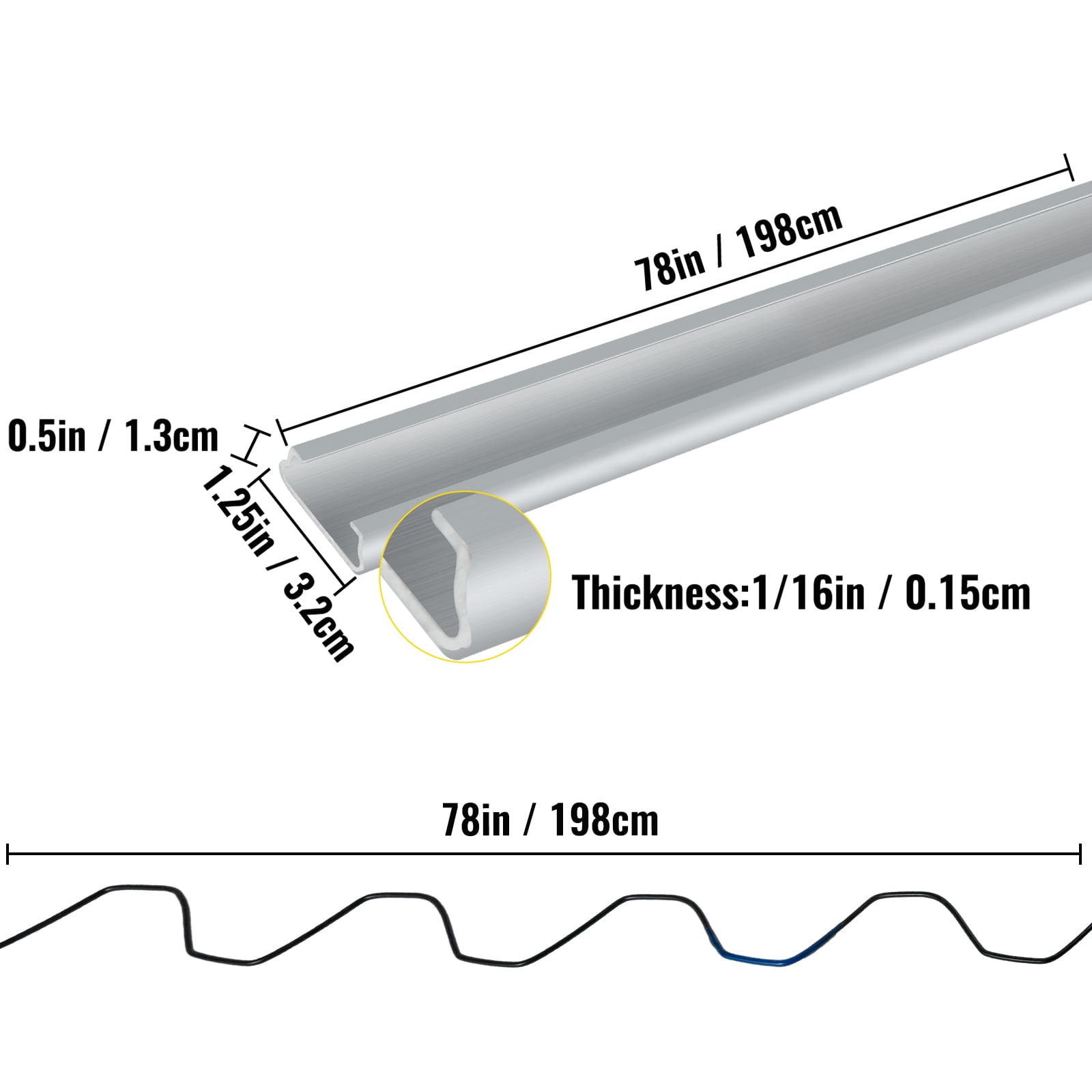 Spring Lock Channel And Wire Bundle For Greenhouse Pergolas_voghion.com